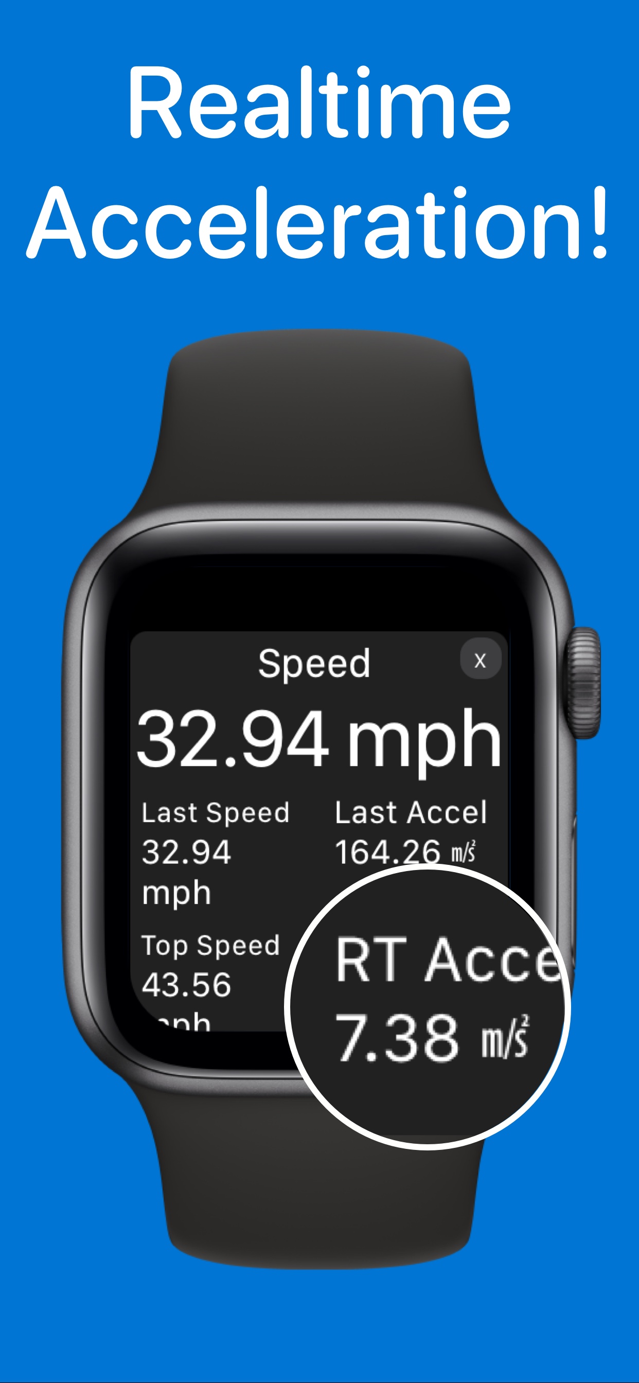 Arm Speed Analyzer tracks realtime acceleration using your Apple Watch